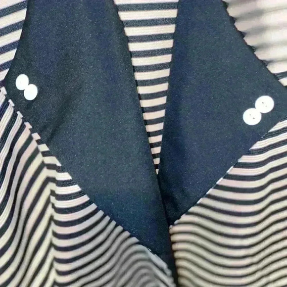 Al'ofa Striped Open Front Blazer - Tan - Size Large - Picture 3 of 5